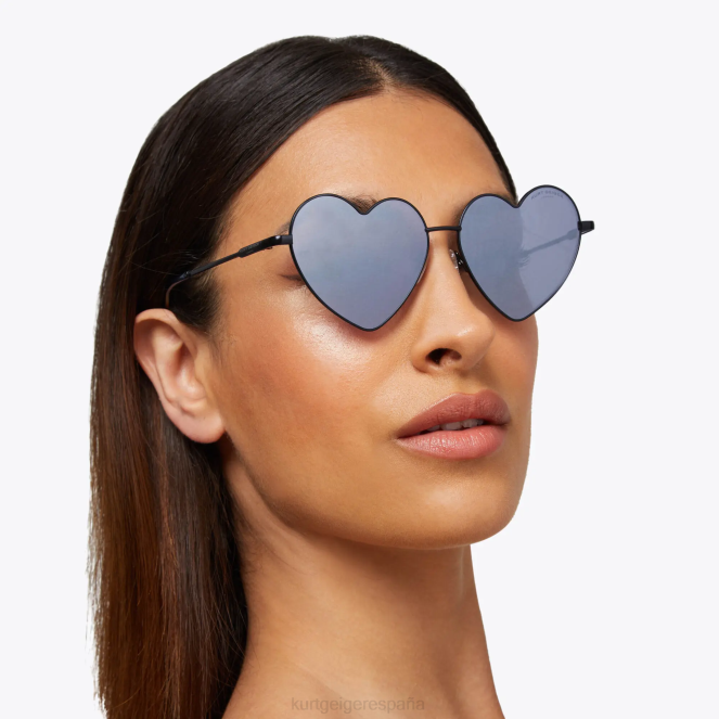 Kurt Geiger mujer gafas de sol london con forma de corazón de metal 2LPR466 | accesorios negro